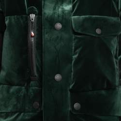 Moncler Grenoble Green Velvet Hooded N°3 Puffer Jacket M