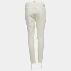 Moncler Grenoble White Technical Jersey Stirrup Ski Pants M