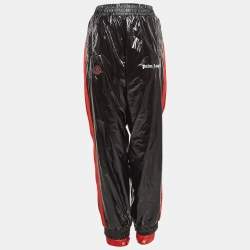Moncler x Palm Angels Black Side Stripe Synthetic Logo Applique Joggers M