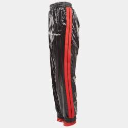 Moncler x Palm Angels Black Side Stripe Synthetic Logo Applique Joggers M