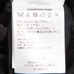 Pre Owned Moncler Black Broderie Anglaise Embroidered Cotton Asymmetric Midi Dress XS