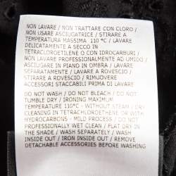 Pre Owned Moncler Black Broderie Anglaise Embroidered Cotton Asymmetric Midi Dress XS