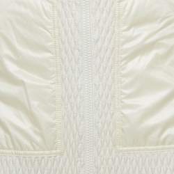 Pre Owned Moncler White Nylon Quilted Mini Skirt S