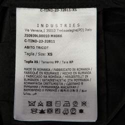 مملوكة مسبقًا Moncler Black Cotton & Cashmere Blend Logo Applique Sweater Mini Dress XS