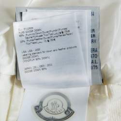 Pre Owned Moncler Cream White Nylon Maglia Puffer Jacket L