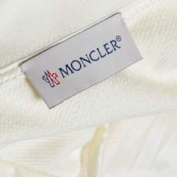 Pre Owned Moncler Cream White Nylon Maglia Puffer Jacket L
