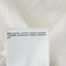 Pre Owned Moncler White Cotton Scoop Neck T-Shirt XS