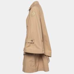 Pre Owned Moncler X JW Anderson Beige Gabardine Trench Coat XS