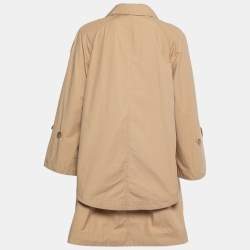 Pre Owned Moncler X JW Anderson Beige Gabardine Trench Coat XS