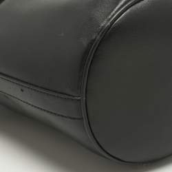 Pre Owned Moncler Black Leather and Nylon Seaux Seaux Bucket Bag
