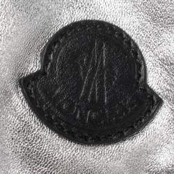 Pre Owned Moncler Silver Leather Mini Dauphine Backpack