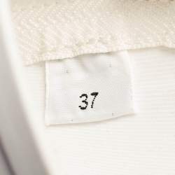 Pre Owned Moncler White Rubber Zip Rain Boots Size 37