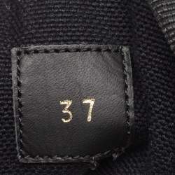 Moncler Black Canvas Pyla Ankle Boots Size 37