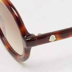 Moncler Tortoise Brown Gradient Mrs Moncler Round Sunglasses