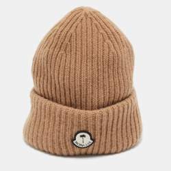 Moncler 8 Palm Angels Light Brown Wool Beanie 