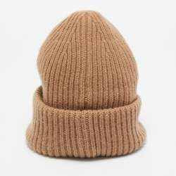 Moncler 8 Palm Angels Light Brown Wool Beanie 