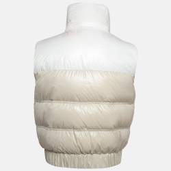 Pre Owned Moncler Beige Nylon Down Criel Vest M