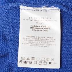 Moncler Blue Logo Applique Cotton Puff Sleeve Sweatshirt M