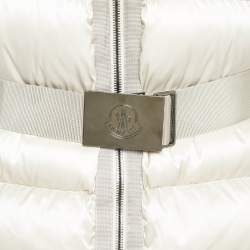 Moncler Beige Nylon Hooded Down Tatie Jacket M