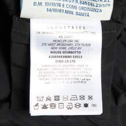 Pre Owned Moncler Black Synthetic Zip-Up Quilted Downs Jacket S