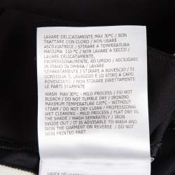 Pre Owned Moncler Black Logo Intarsia Waist Jersey Active Leggings L