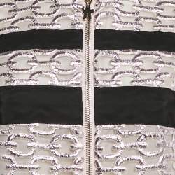 Pre Owned Moncler Metallic Pink Lace Lucy Gilet Mini Dress XS