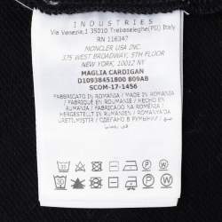 Pre Owned Moncler Navy Blue Cotton Knit Zipped Hooded Sweatshirt M