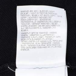 Pre Owned Moncler Navy Blue Cotton Knit Zipped Hooded Sweatshirt M