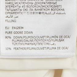 Moncler Cream Synthetic and Knit Downs Tricot Cardigan XL