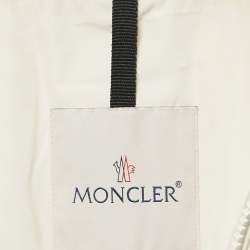 Moncler White Pulcherrima Mesh Overlay Jacket L