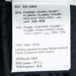 Pre Owned Moncler Brown Nylon Detachable Fur Collar Quilted Down Jacket M