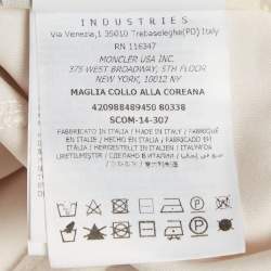 Pre Owned Moncler Off-White Nylon Quilted Down Jacket L