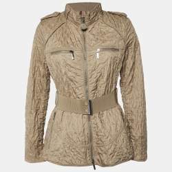 Moncler Brown Nylon Quilted Jacket L