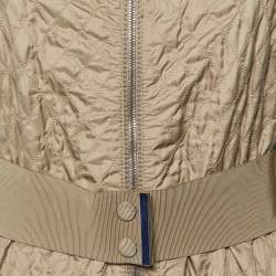 Moncler Brown Nylon Quilted Jacket L