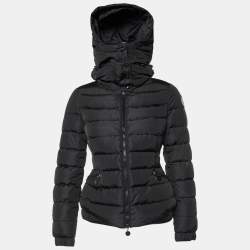 Moncler Black Nylon Detachable Hood Sanglier Giubbotto Down Jacket XS