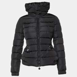 Moncler Black Nylon Detachable Hood Sanglier Giubbotto Down Jacket XS