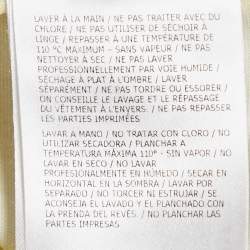 Pre Owned Moncler Yellow Tie-Dye Jersey Logo Applique Crop T-Shirt L