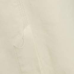 Pre Owned Moncler White Cotton Pencil Skirt L