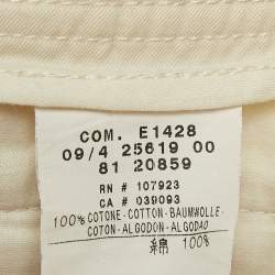 Pre Owned Moncler White Cotton Pencil Skirt L