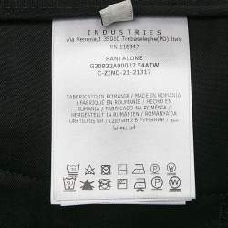 Pre Owned Moncler Black Gabardine Cargo Pants M