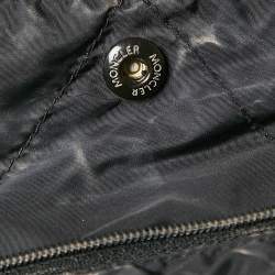 Pre Owned Moncler Black Nylon Puffer Down Jacket S