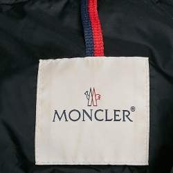 Pre Owned Moncler Black Nylon Puffer Down Jacket S