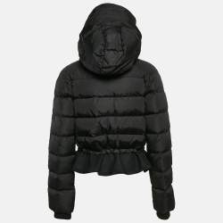 Pre Owned Moncler Black Nylon Puffer Down Jacket S