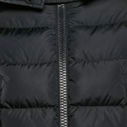 Pre Owned Moncler Black Nylon Puffer Down Jacket S