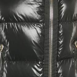 Moncler Black Nylon Zip-Up Puffer Down Jacket S