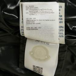 Moncler Black Nylon Zip-Up Puffer Down Jacket S