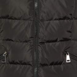 Moncler Black Nylon Flamette Quilted Coat XS