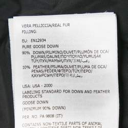 Pre Owned Moncler Grenoble Black Synthetic and Fur Detachable Hood Down Jacket XS