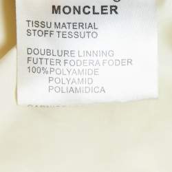 Moncler Black Nylon Button Front Detachable Collar Quilted Down Jacket L