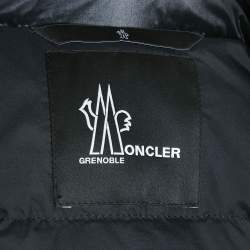 Moncler Grenoble Green Nylon and Detachable Fur Hooded Down Jacket XS